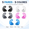 Tapones de oídos para natación KRELVIXOS – 5 pares de