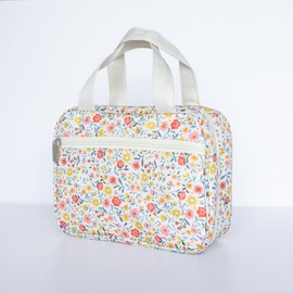 LDS Quad Or Triple & Bible Scripture Carrying Case - Light Floral Zipper Pouches Bag Tote