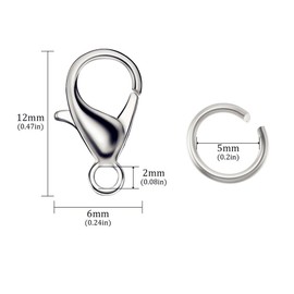 700Pcs Lobster Claw Clasps and Open Jump Rings Set,Lobster Clasps for Jewelry Making Bracelet Clasps and Closures for DIY Necklace Jewelry Anklet(Gold)