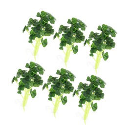 Garneck Paquete De 6 Hojas De Trébol Artificiales Relleno De Vegetación para Decoración De Bodas Hogar Y Oficina Kit De Plantas Artificiales          