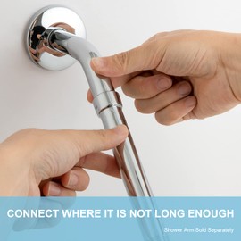 OFFO Shower Head Extension Arm, Shower Arm Extension Shower Head Extender Made of 304 Stainless Steel Shower Pipe Extension, Chrome 6 in