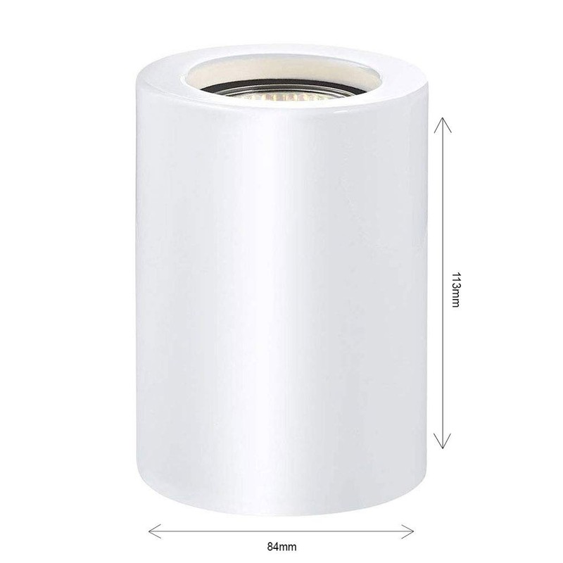 Small and Contemporary White Gloss LED Table/Floor Lamp Uplighter by