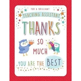 Piccadilly Greetings Teaching Assistant Thank You Teacher Card You are the Best - 8 x 6 inches