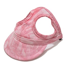 EOYVAIL Dog Hats, Dog Hat with Pierced Ears, Dog Baseball Cap, Adjustable Sun Hat, Dog Hat, Outdoor Hat (Pink, L)