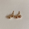 14k basic gold ball earrings gold (each) 4mm basic (8mm)