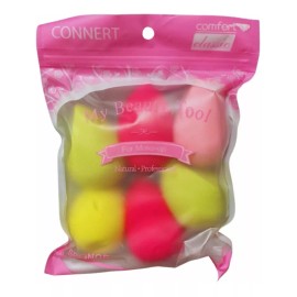 CONNERT Esponjas Para Maquillaje, Bolsa 6 Piezas, Diferentes Colores