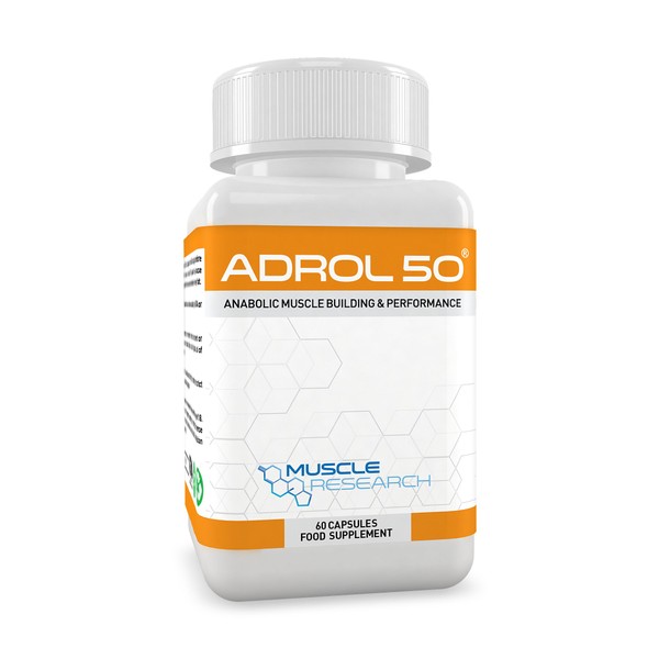 Muscle Research ADROL 50 - Advanced Bodybuilding Supplement - 60 Capsules - 30 Days Supply - UK Manufacture