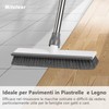 Mitclear Spazzola per Pavimenti con Manico Lungo(128cm), 2 in 1