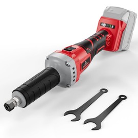 Cerycose Cordless Die Grinder, Compatible with Milwaukee 18V Battery, Three Speed 24000 RPM Brushless Motor, 1/4" Precision Chuck, for Rust Removal, Grinding, Polishing, Deburring (No Battery)