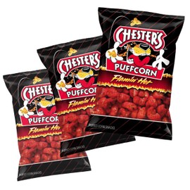 Chestes Flamin Hot Puffcorn, 2 oz, Pack of 3
