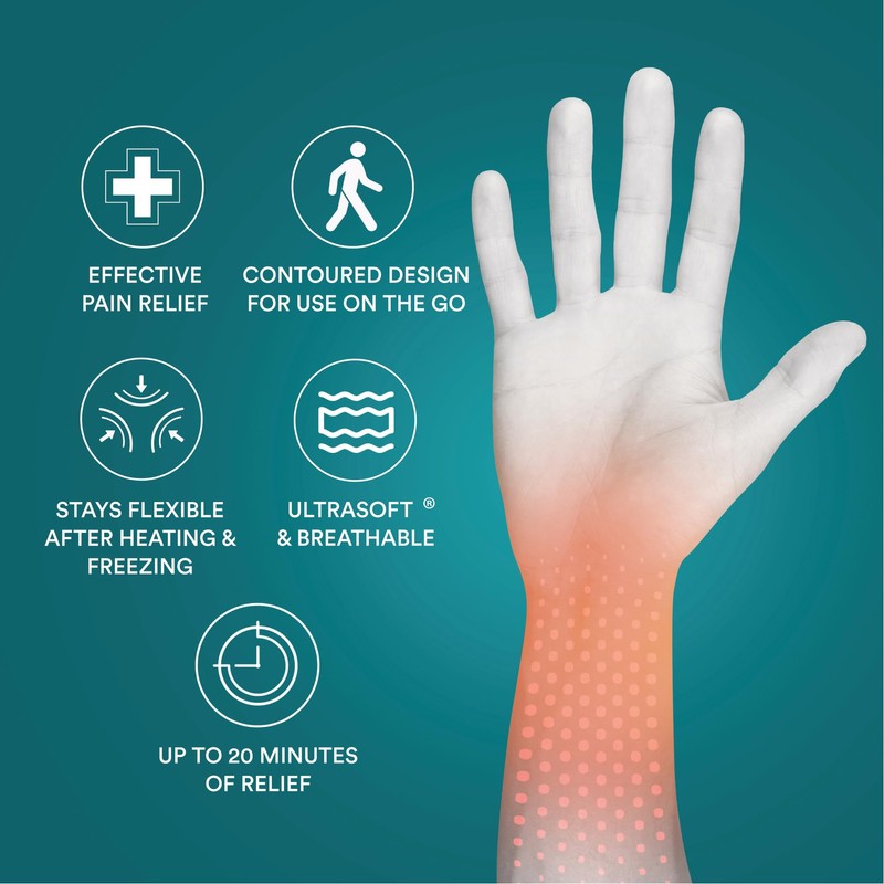 Homedics Hot and Cold Relief Gel Hand Sleeve, Heat or