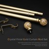 2 Pack Gold Curtain Rods for Windows 48 to 84