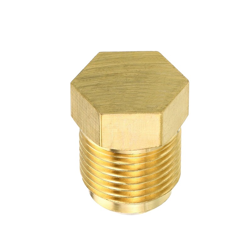 PATIKIL Male 5/8 Inch Brass Seal Plug, Pack of 3,