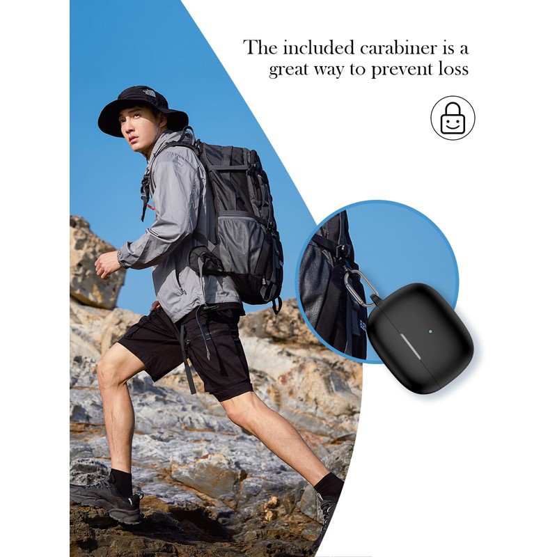 Case for Bowers & Wilkins Pi8 Wireless Earbuds,Soft Protective,Shockproof, BOVUGAC