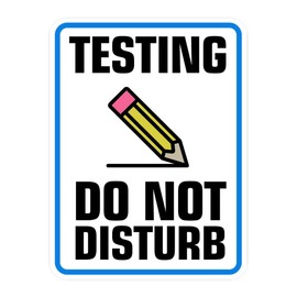 Portrait Round Plus Testing Do Not Disturb Wall or Door Sign | Warning Signage - Medium