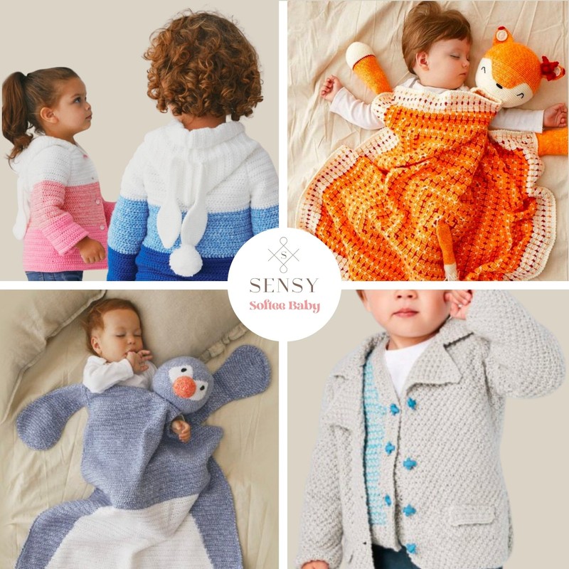 3 madejas de Sensy Softee - Hilo para bebé, 3.5