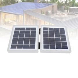 Ausla 10W Faltbares Solarladegerät mit 2 DC -Anschlüssen, IP65 Water Proof Tragbares Solarpanel für Außenwanderung, Camping und Fischerei, 10.63x5.71x0.79inch (White)