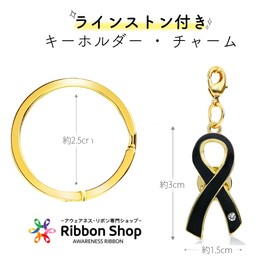 Awareness Ribbon Keychain Charm - SDGs Awareness Ribbon with Lobster Clasp