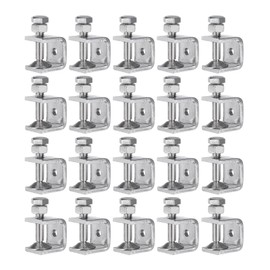 uxcell Stainless Steel C-Clamp 0.55 Inch / 20mm Wide Jaw Opening 0-14mm Clamping Range Stainless Steel C-Clamp for Woodworking Welding Building Household Mount 20Pcs