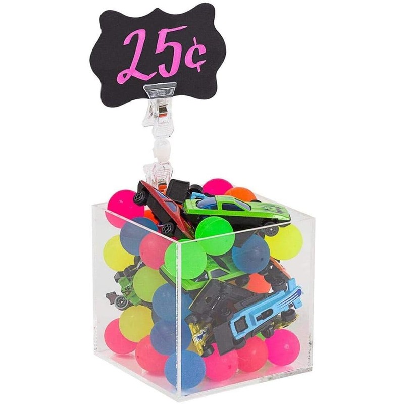 10pcs POP Double Ended Holder Plastic Clip Rotatable Clear Rotatable