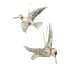 The Bridge Collection Champagne Gold-Glittered Hummingbird Ornaments - Set of