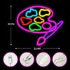 Cheunyar Paint Palette Neon Sign Art Classroom Decor Artist Palette