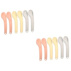 FOMIYES 2sets Mini Cosmetic Spoon Metal Makeup Spatula Beauty Scoop for Skincare Eye Spoon 6pcs*2