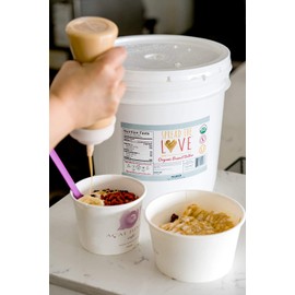 Spread The Love NAKED Organic Peanut Butter (Organic, All Natural, Vegan, Gluten-free, Creamy, Dry-Roasted, No added salt, No added sugar, No palm oil) (15-Pounds)