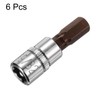 sourcing map 6pcs 9/32" Hex Bit Socket 1/4" Square Drive