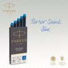PARKER QUINK Long Fountain Pen Ink Refill Cartridges, Washable Blue,