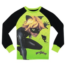 Miraculous Ladybug Boys Cat Noir Pyjamas - Snuggle Fit - Age 11 to 12 Years