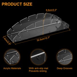sourcing map 1pcs Hat Stand for Baseball Caps, Acrylic Hat Organizer for Baseball Caps Display Stand, No Install Hat Storage for Closet, Shelf, Tabletop(Clear)