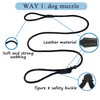 Multifunctional Figure 8 Padded Head Halter Walking Training Leather Stopper