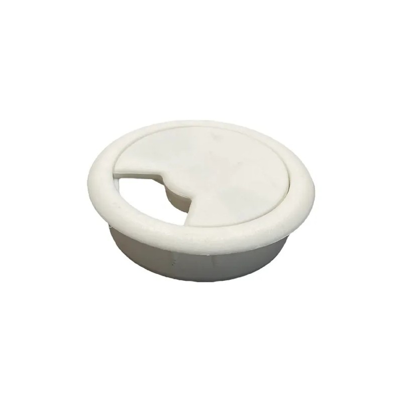Tapon Pasacables Blanco Guía Pasa Cable Para Escritorio 2 Pz