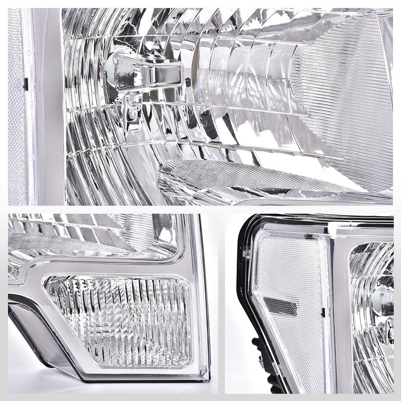 GRAND ORANGE Pair Headlights Assembly, Compatible with Ford F150 2009-2014,