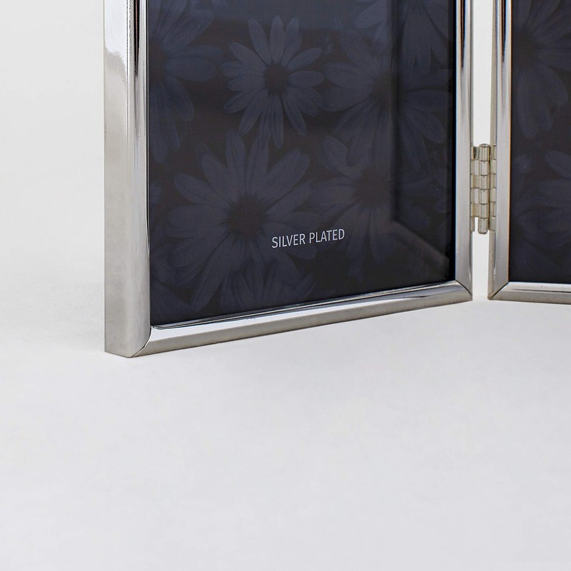 Frametigo Silver Plated Thin Edge Triple Frame Photo Frame -