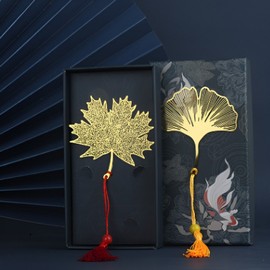 High-quality bookmark set for gifts, corporate government office return gift, Teacher's Day souvenir bookstore maple 2ea