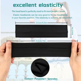 Aclovcy Headbands for Women Non Slip Head Bands for Women's Hair cute elastic womens headbands Soft Cotton Cloth Fashion floral headband for women for Daily Workout Sports Running Yoga