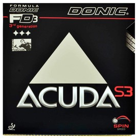 Donic Acuda S3 Table Tennis Rubber (Max, Black)