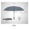 Balios Travel Folding Umbrella with Real Wood Handle Auto Open