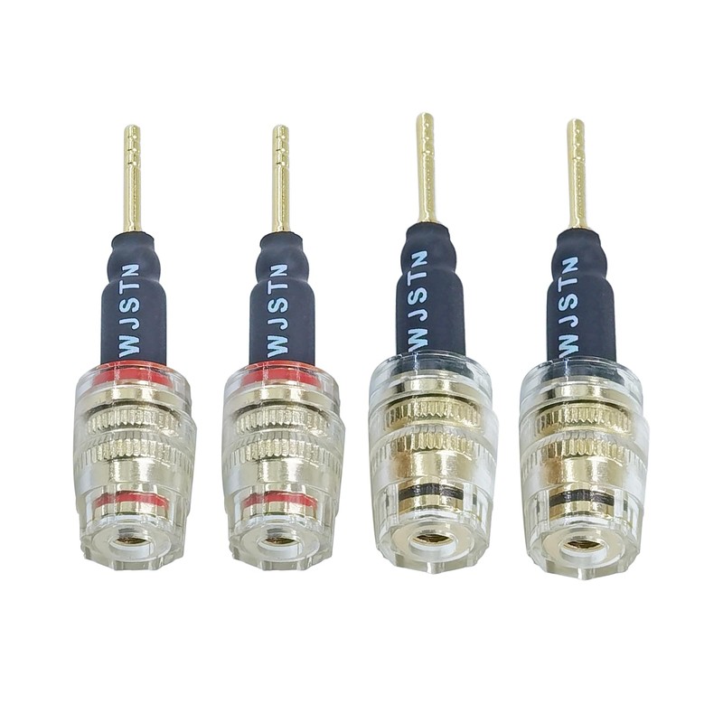 WJSTN Banana Plug to 4mm Female Jack Adapter, Speaker Audio
