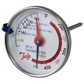Tala Stainless Steel Dual Meat Probe and Oven Thermometer, Clear and easy to read dial and perfect for esnuring the perfect cooking temperture