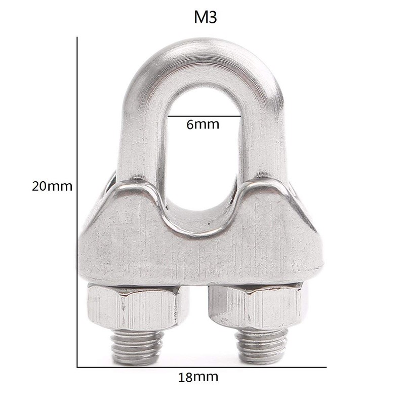 Wire Rope Clip Cable Clamp 304 Stainless Steel U Bolt