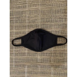 Black Cloth Face Mask Washable Reusable Made In USA  - Double Layer M2