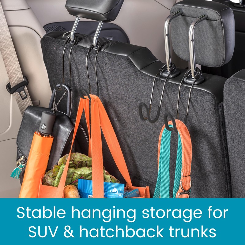 High Road Car Hooks for Purses and Bags with Leather