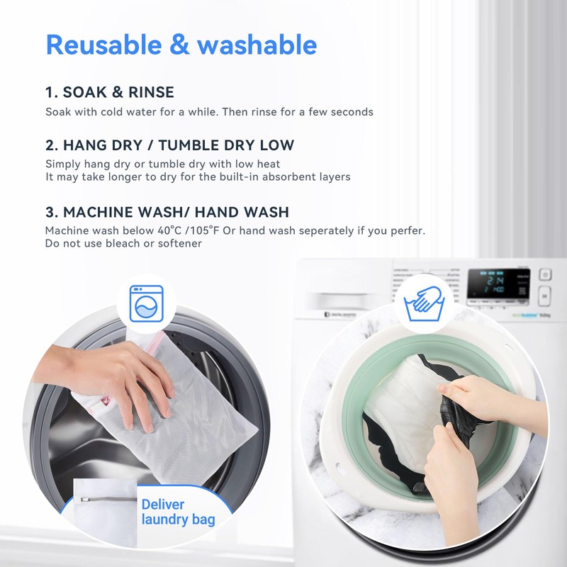 Carer Mens Incontinence Pants 3 Pcs Reusable Washable Cotton Incontinence