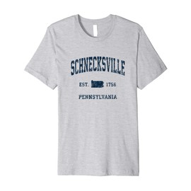 Schnecksville Pennsylvania PA Vintage Athletic Navy Sports D Premium T-Shirt