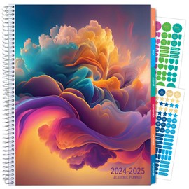 Laminated Essential Monthly & Weekly Fashion Planner 8.5" x 11" AY 2024-2025 (Cloud Dream)