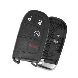 TUCKBOLD Key Fob Shell Case for Jeep Compass Renegade Cherokee 4 Buttons Plastic Replacement | Keyless Entry Remote Control Key Shell Case 1 Pcs for Fiat 500 500x