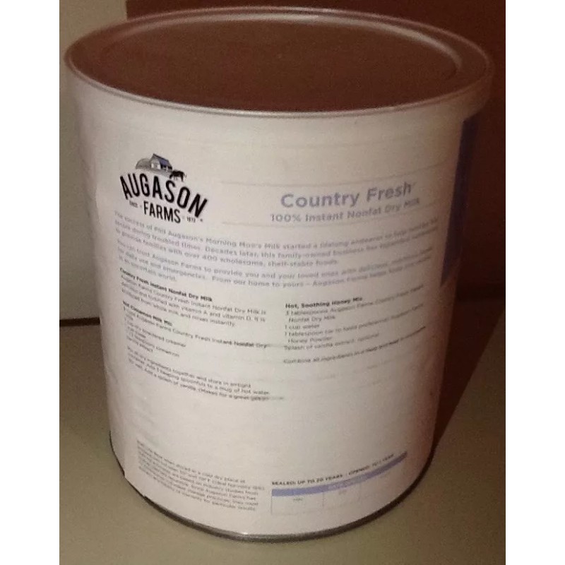 Augason Farms Country Fresh 100% Instant Non-Fat Dry Milk Emergency